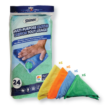 Shinex Microfiber Multi Color – 24/pk